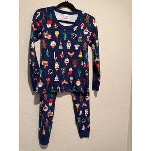 Hanna Andersson Christmas Pajamas Long Johns Top Bottoms Set Unisex Size S